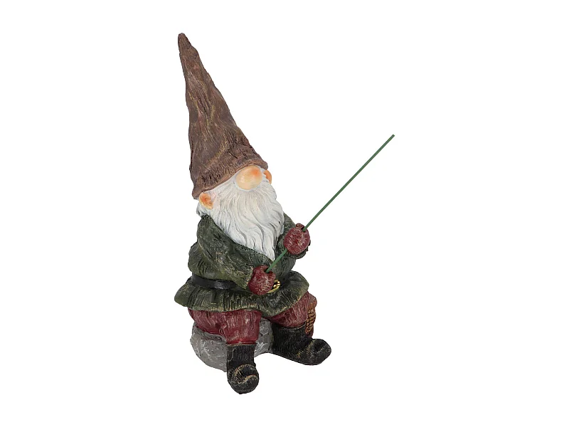 Nain de jardin pêcheur en résine 25 cm