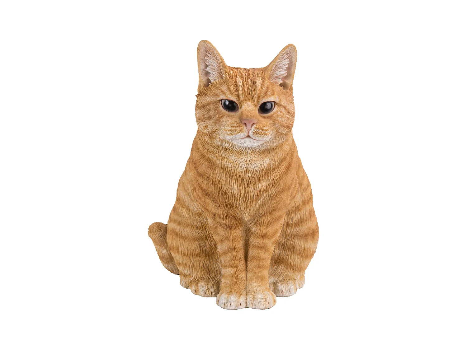 Chat assis en résine 29 cm Roux