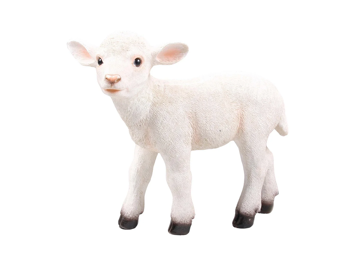 Agneau blanc en résine Debout 1
