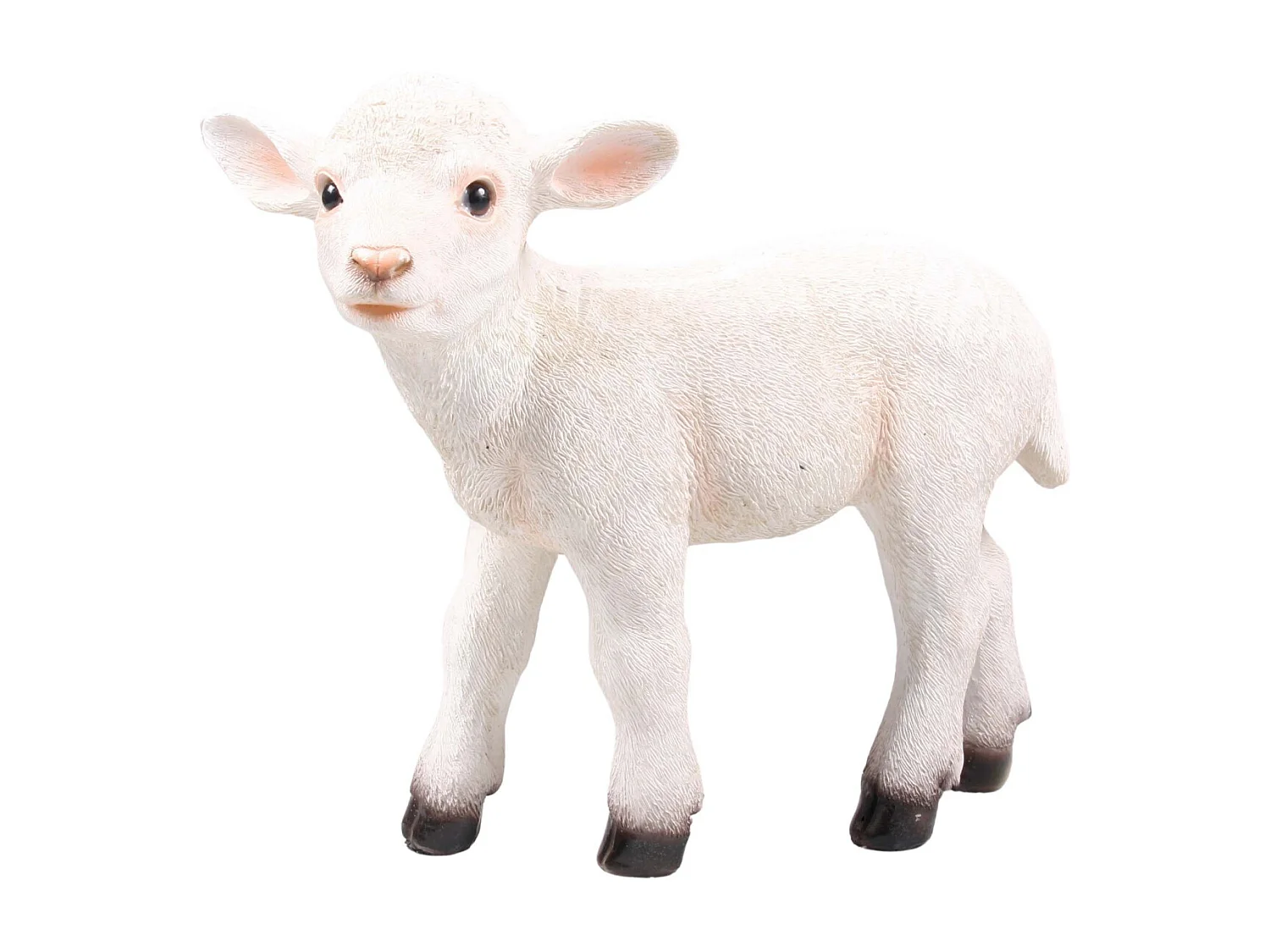 Agneau blanc en résine Debout - 35 x 13,5 x 31 cm