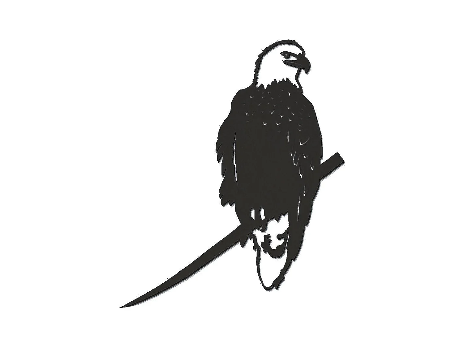 Oiseau sur pique aigle en acier corten