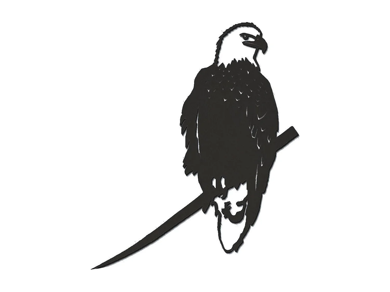 Oiseau sur pique aigle en acier corten