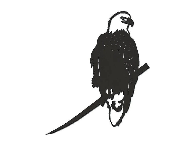 Oiseau sur pique aigle en acier corten