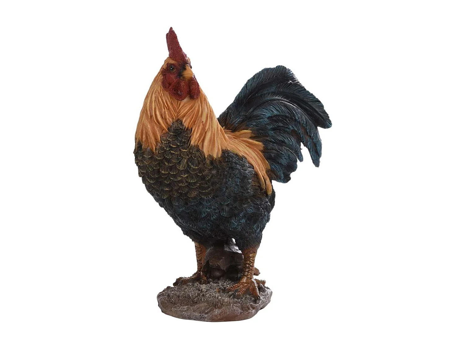 Coq debout en résine 24 cm
