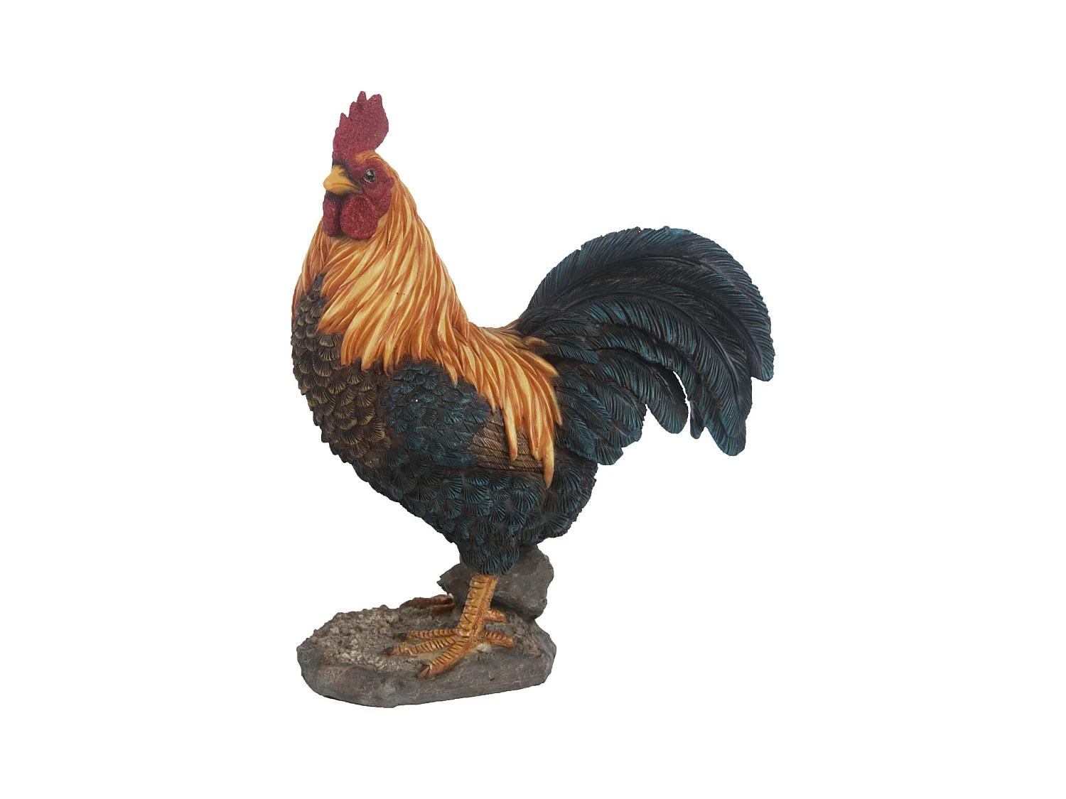 Coq debout en résine 24 cm