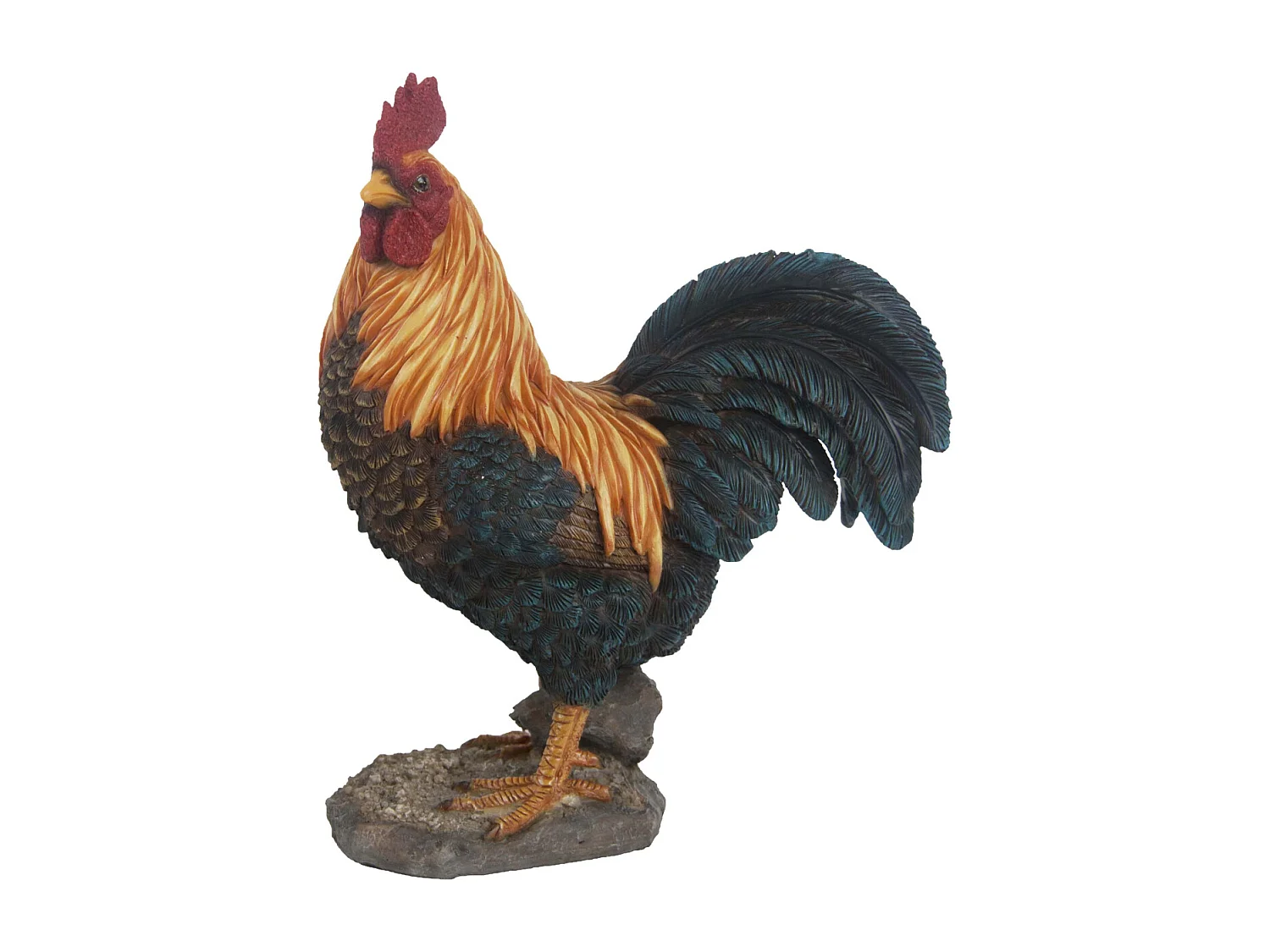 Coq debout en résine 24 cm