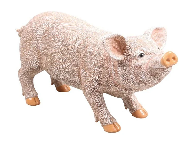 Cochon debout en résine Porcelet