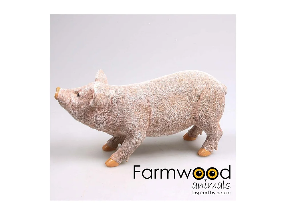 Cochon debout en résine Porcelet