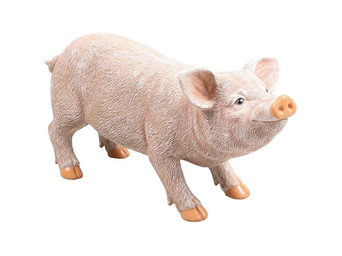 Cochon debout en résine Porcelet