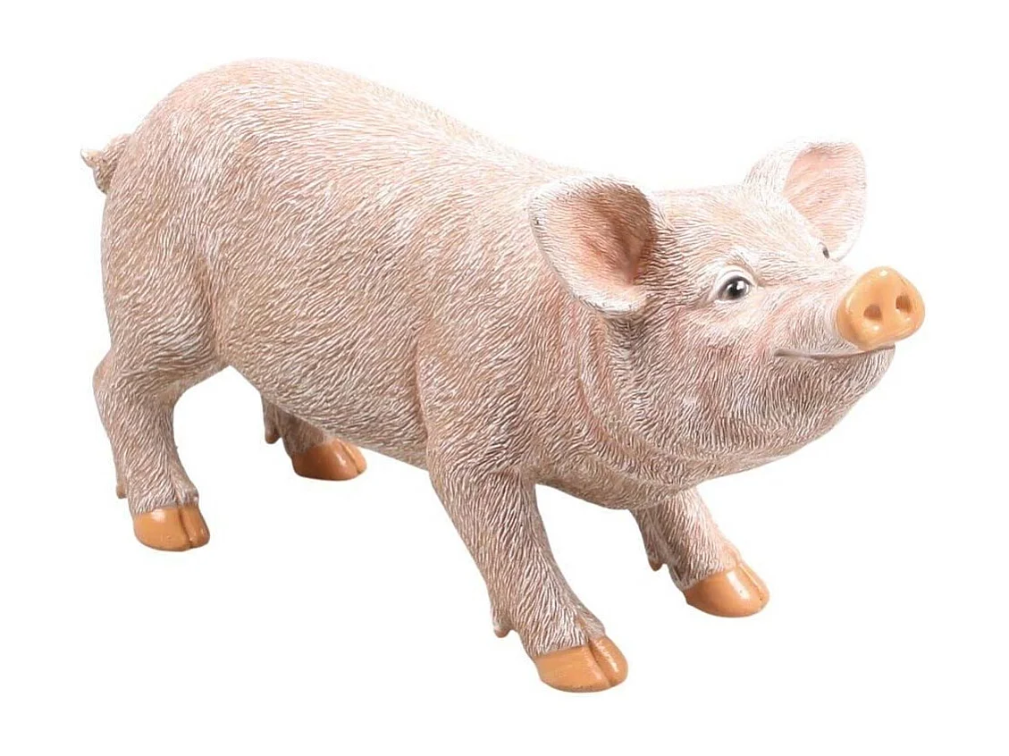 Cochon debout en résine Porcelet