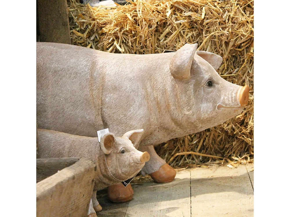 Cochon debout en résine Porcelet