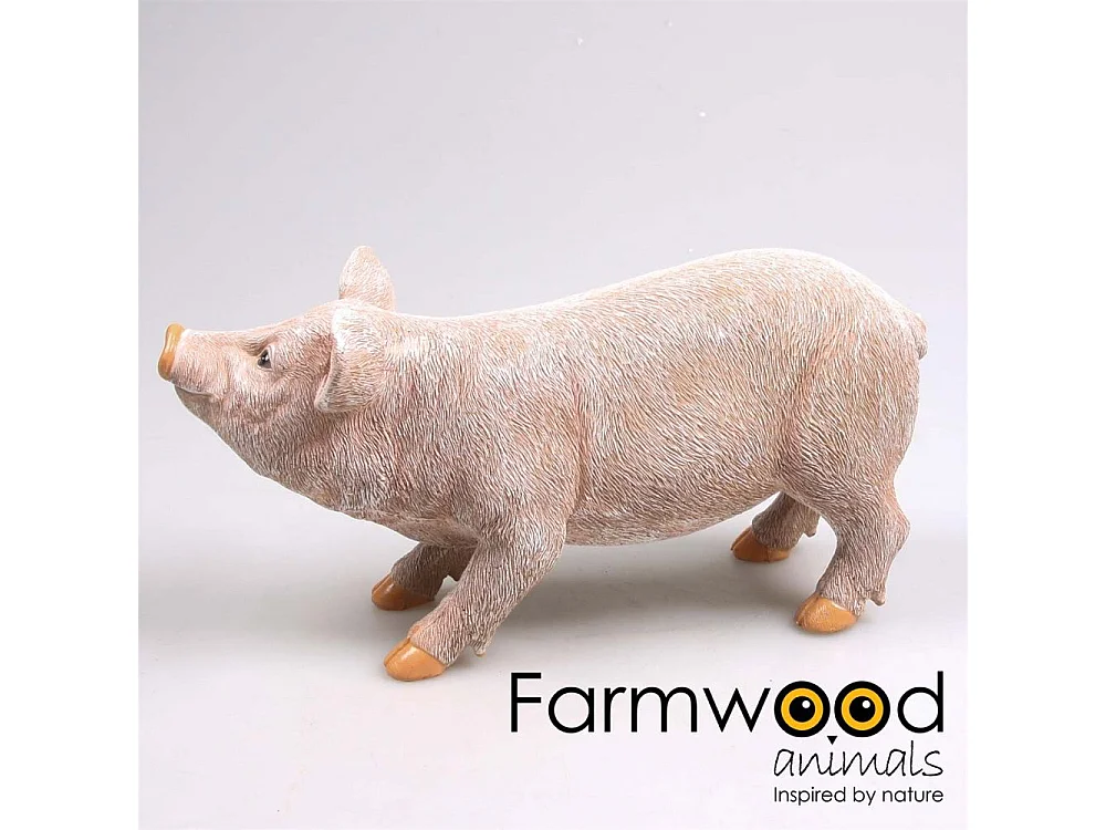 Cochon debout en résine Porcelet