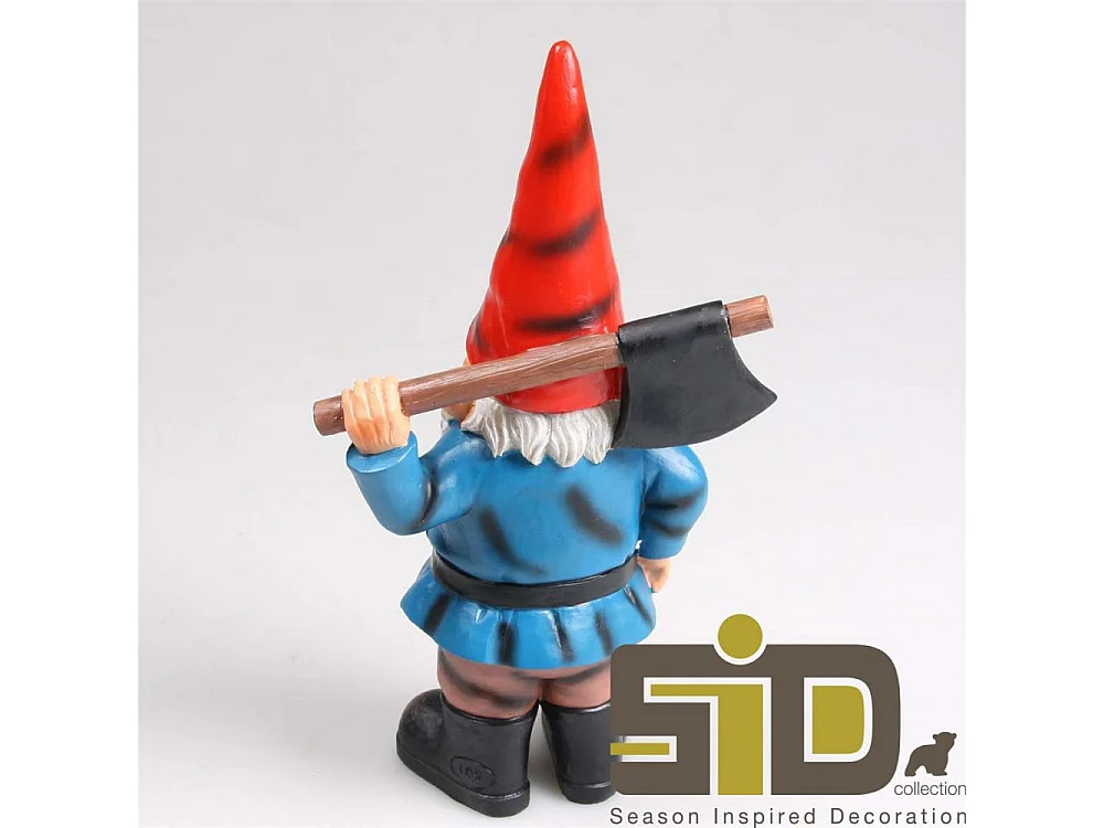 Gnomo da giardino con ascia in resina André M