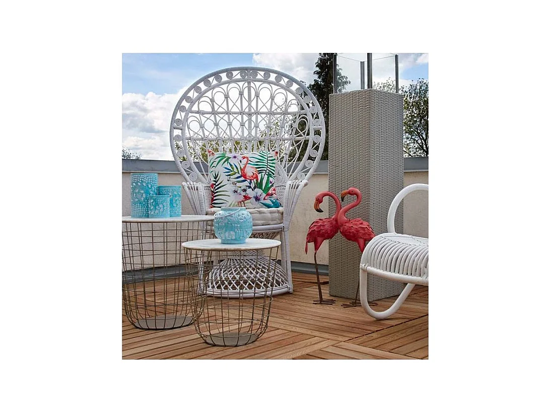 Rosa Flamingo aus matt lackiertem Metall (2er-Set)