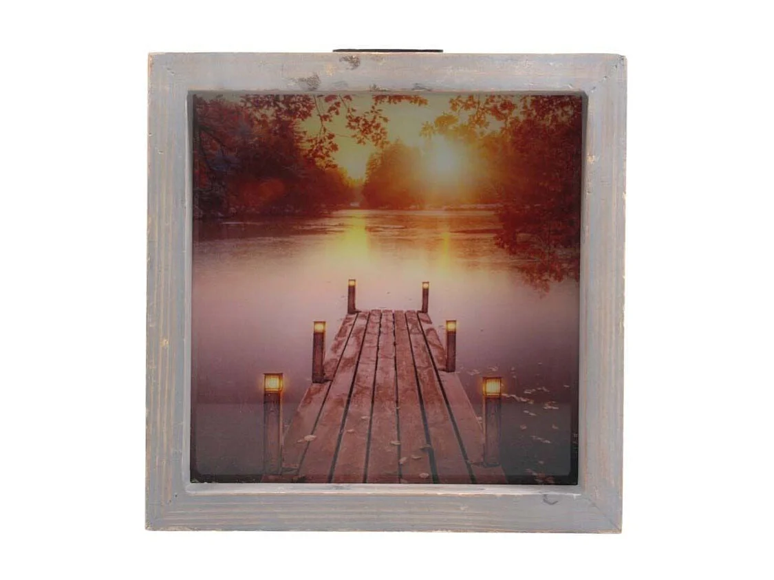 Außenfarbe mit Led Ponton 30 x 7 x 30 cm