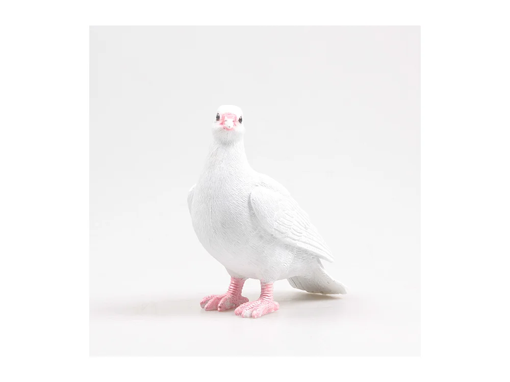 Pigeon blanc en résine 19 x 20 x 11 cm