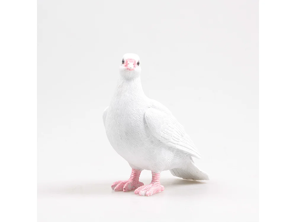 Pigeon blanc en résine 19 x 20 x 11 cm