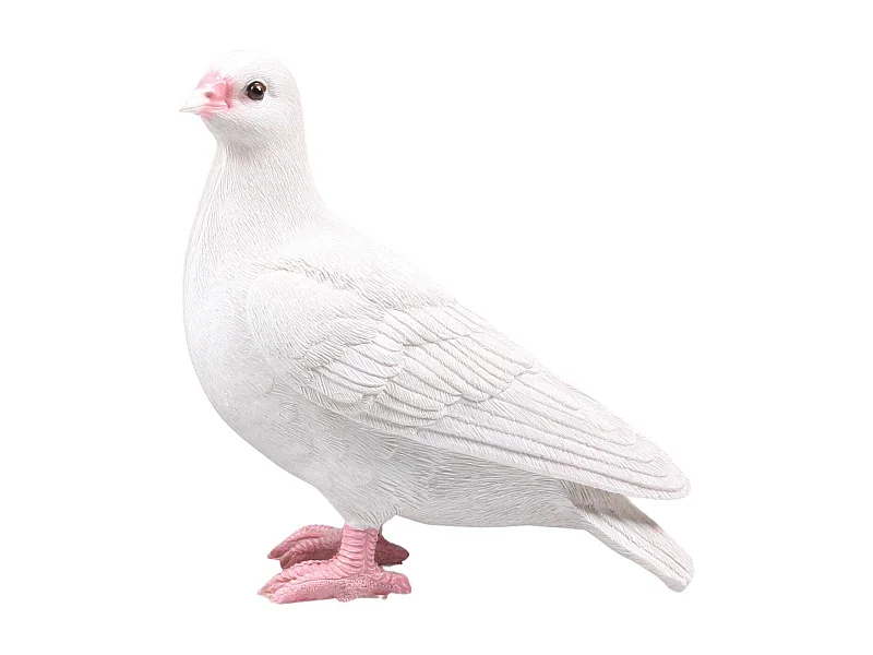 Pigeon blanc en résine 19 x 20 x 11 cm