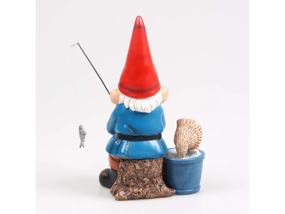 Gnome de jardin Pêche à la ligne