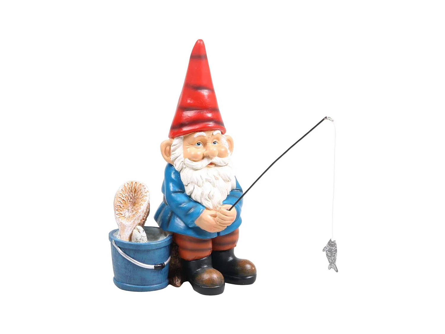 Gnome de jardin 20 cm Pêche à la ligne