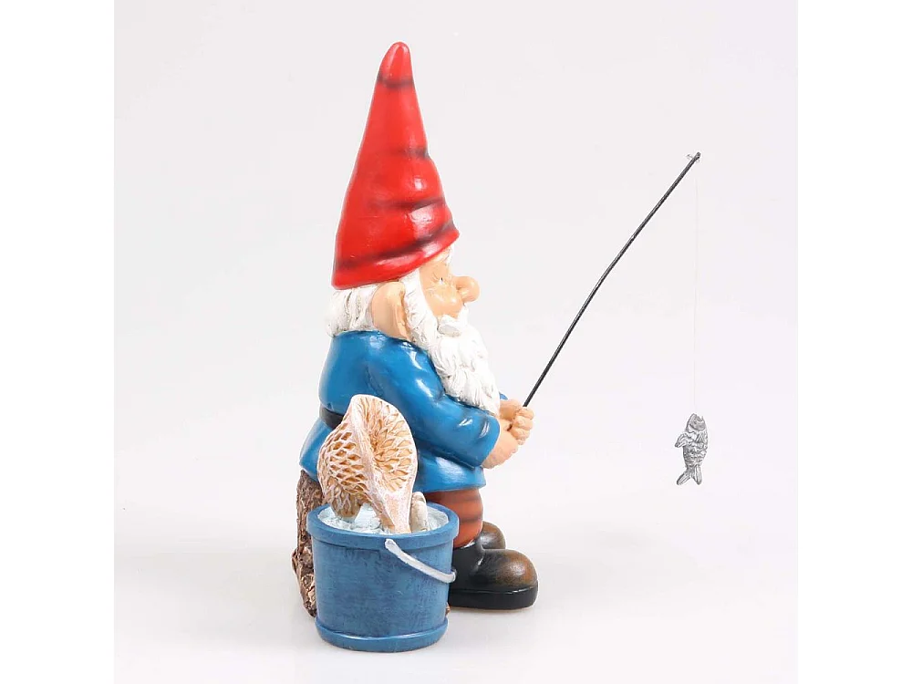 Gnome de jardin Pêche à la ligne