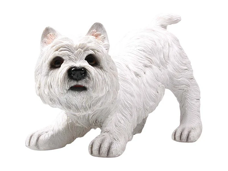 Chien west highland en résine 33 x 17 x 23 cm