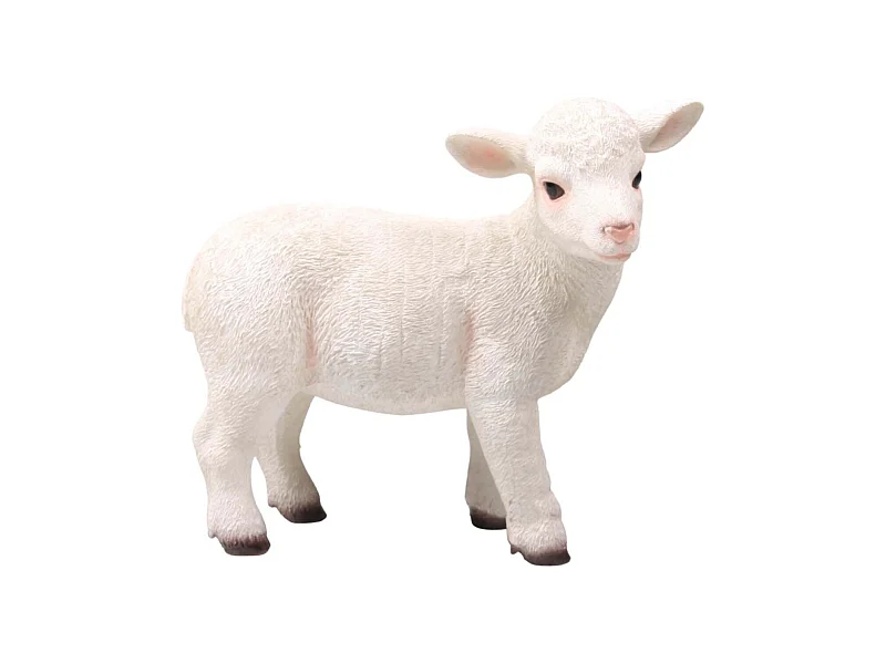 Agneau blanc en résine Debout 3