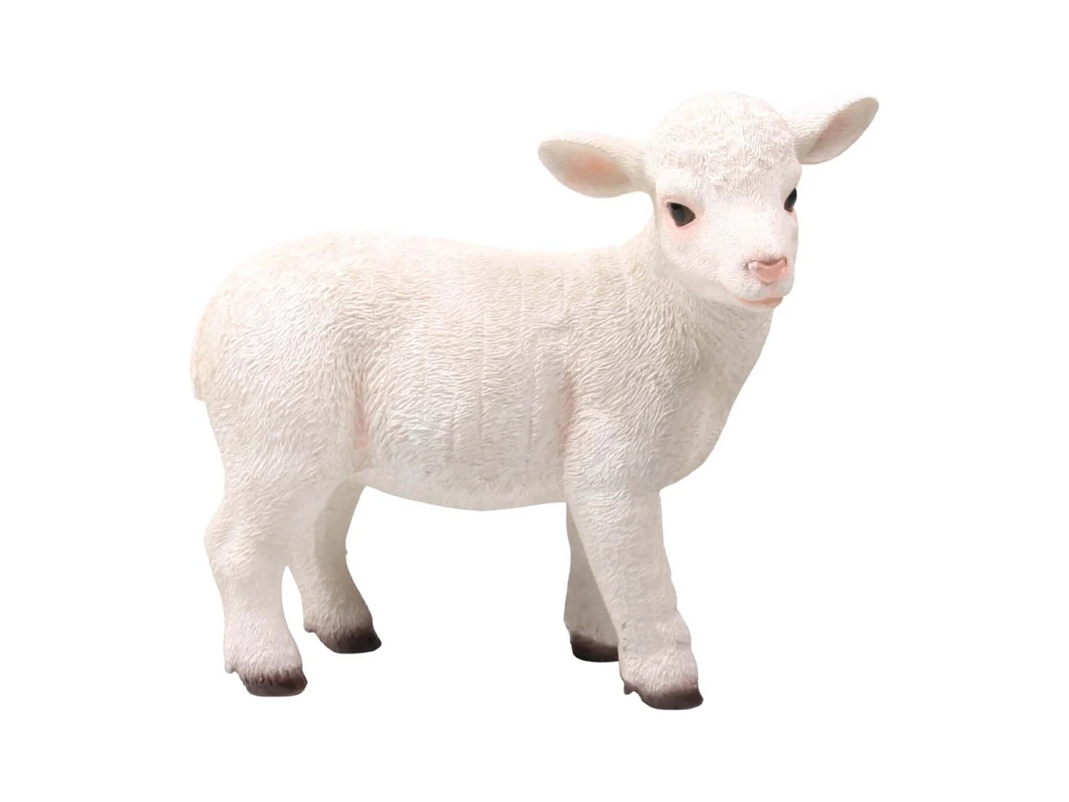 Agneau blanc en résine Debout 3