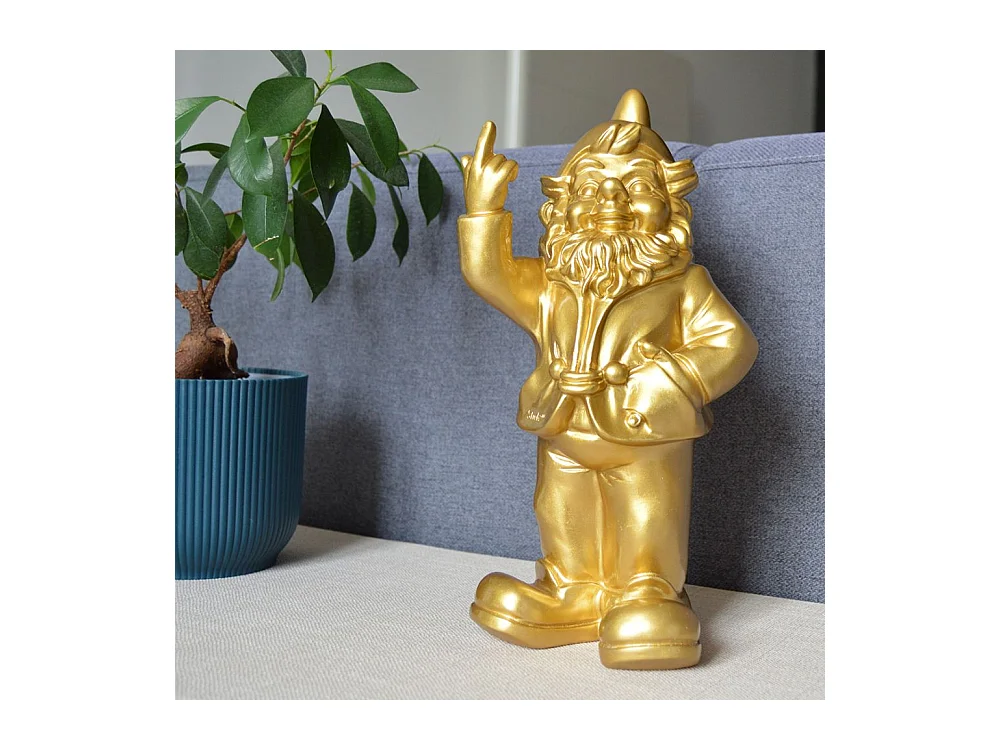 Nain de jardin en résine F*ck 16 x 12 x 32 cm