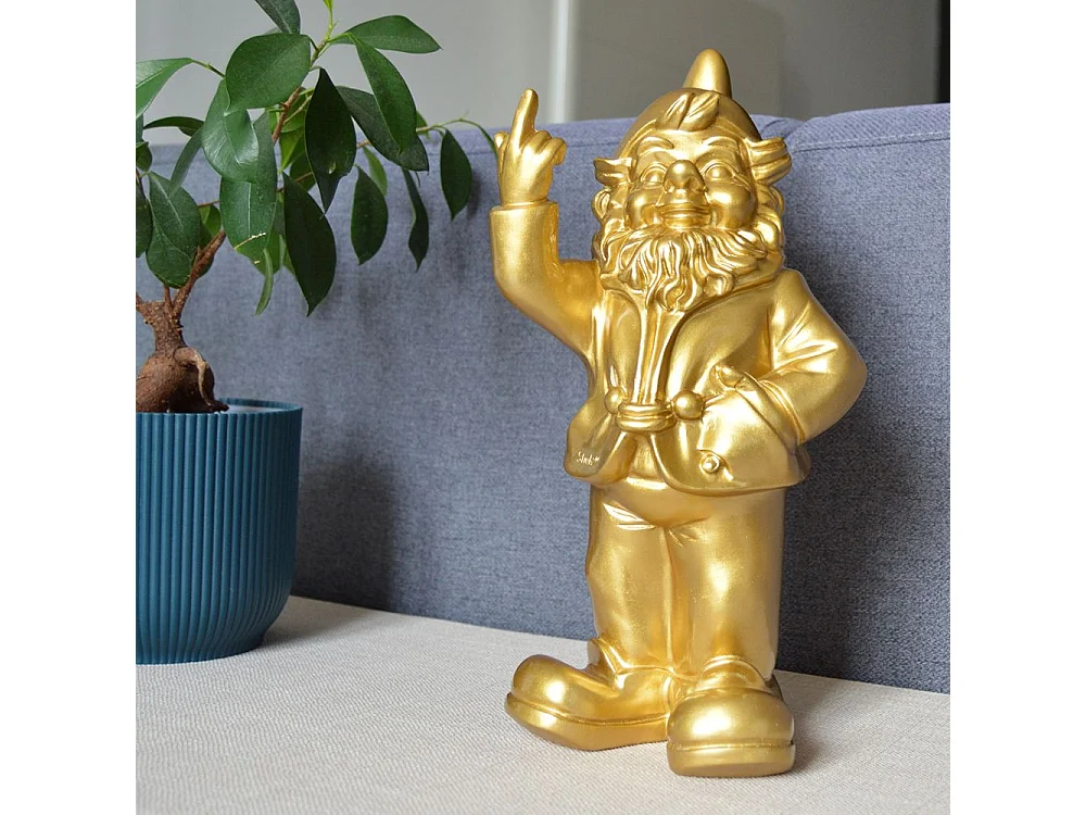 Nain de jardin en résine F*ck 16 x 12 x 32 cm