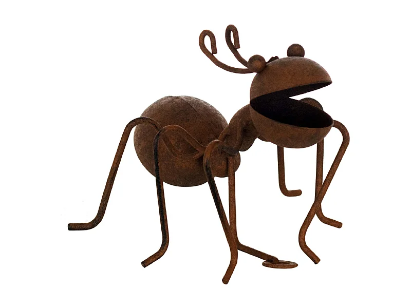 Fourmi décorative en métal vieilli 12 x 10 x 15 cm
