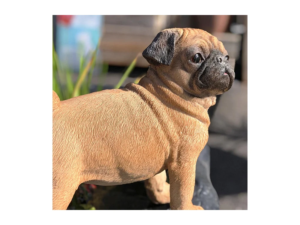 Carlin debout en résine 33 cm