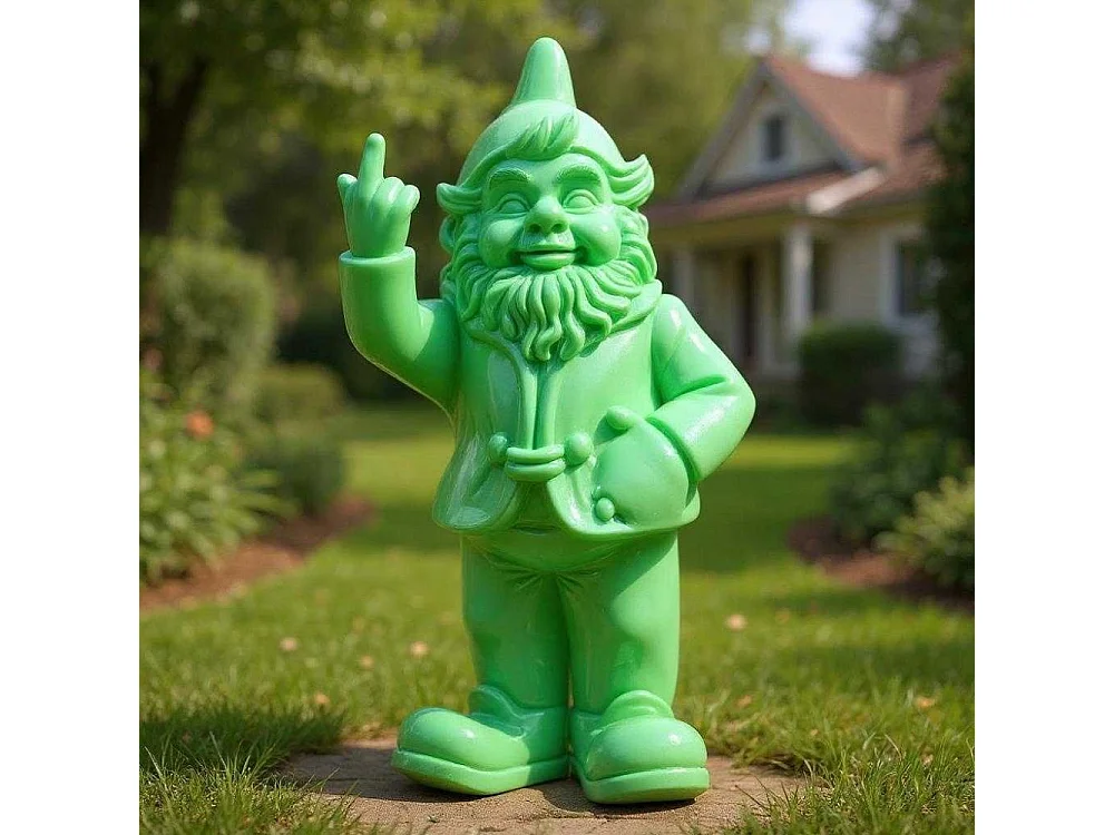 Nain de jardin en résine F*ck 16 x 12 x 32 cm