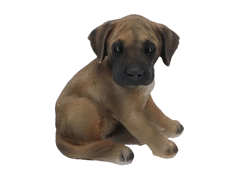 Sitzender Welpe deutsche Doggefigur aus Harz