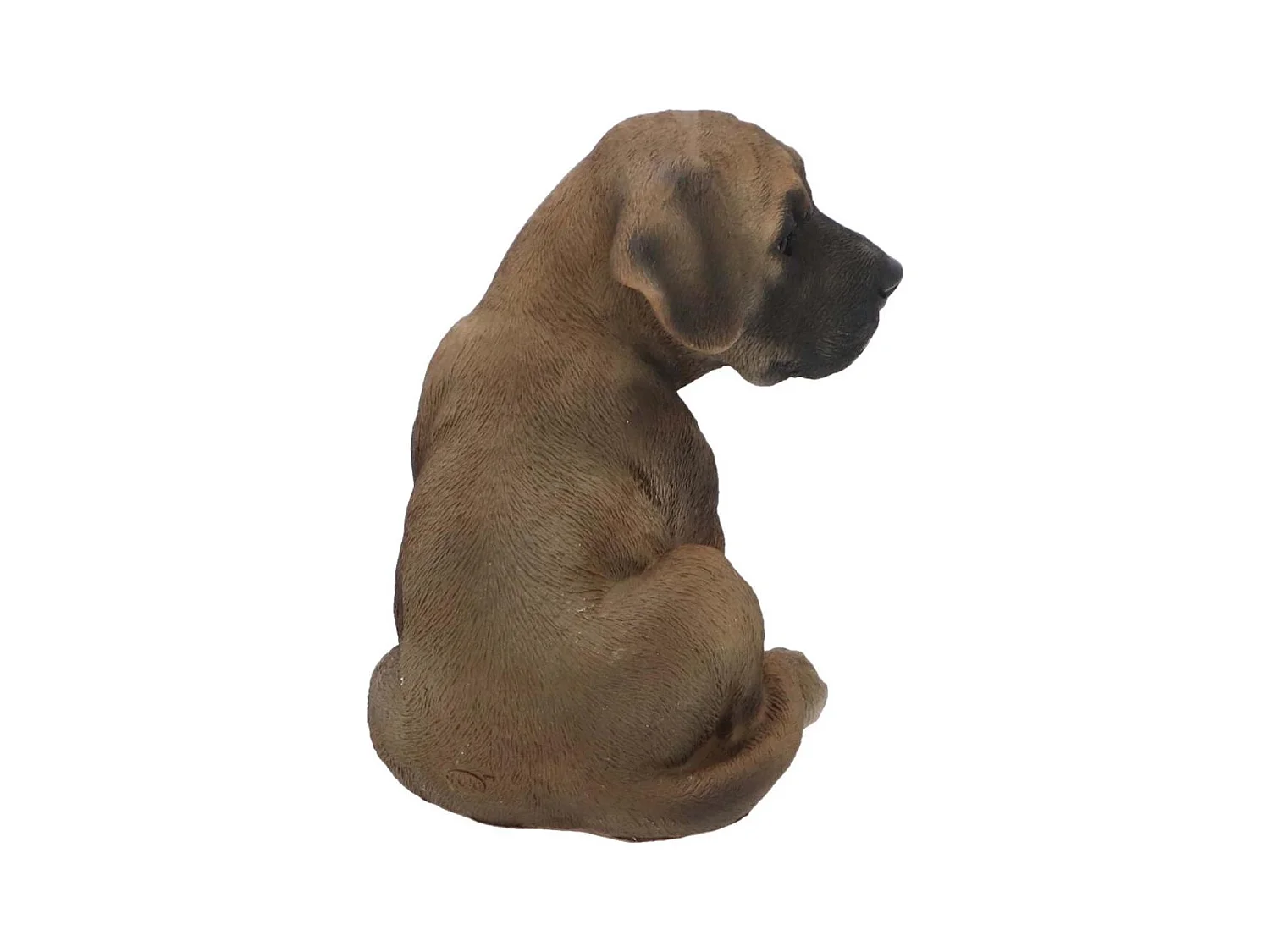 Chiot dogue allemand assis en résine