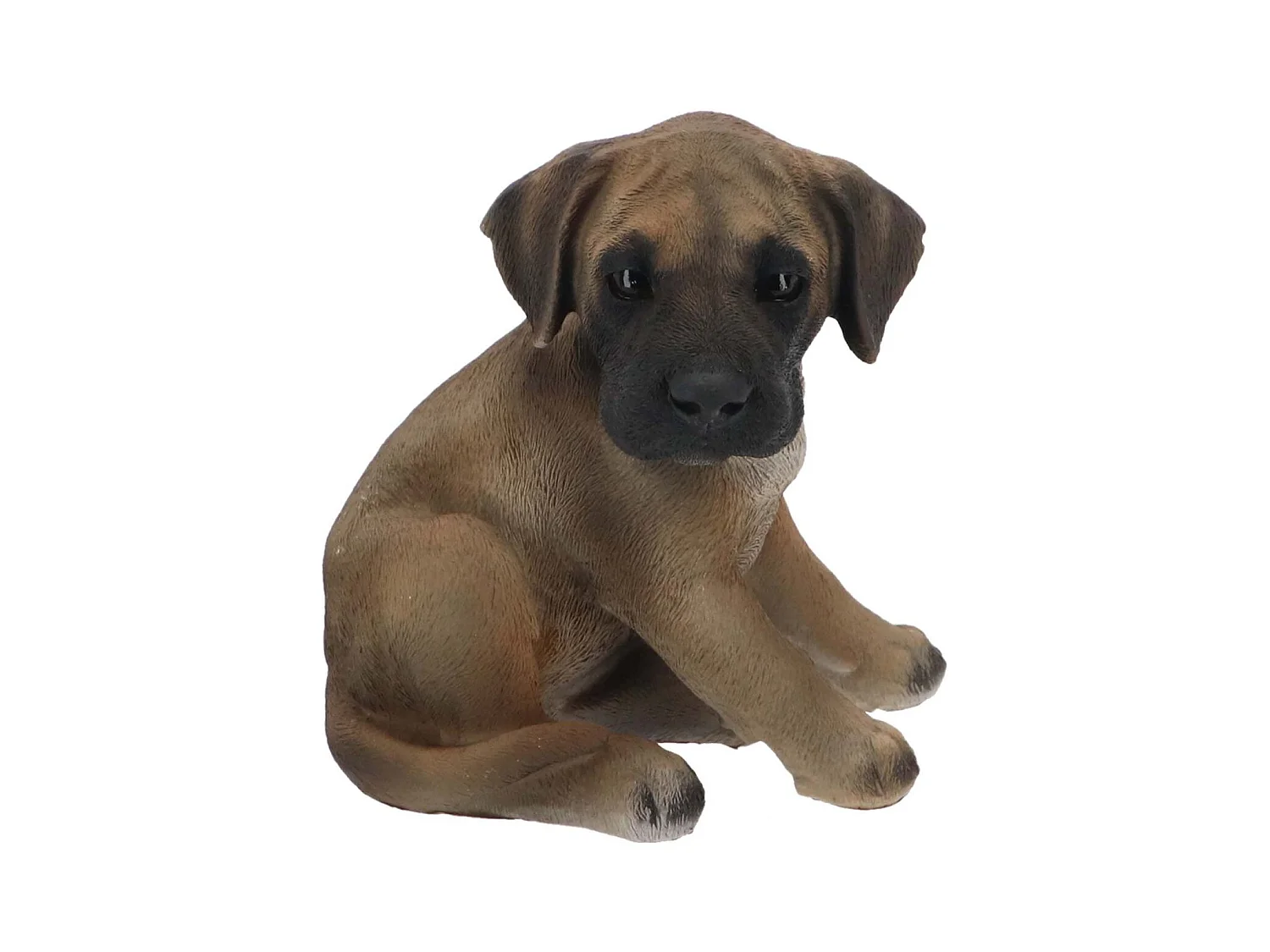 Sitzender Welpe deutsche Doggefigur aus Harz
