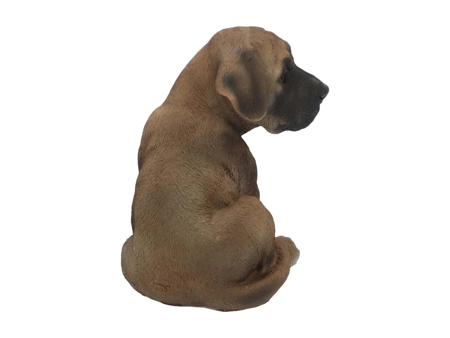 Chiot dogue allemand assis en résine