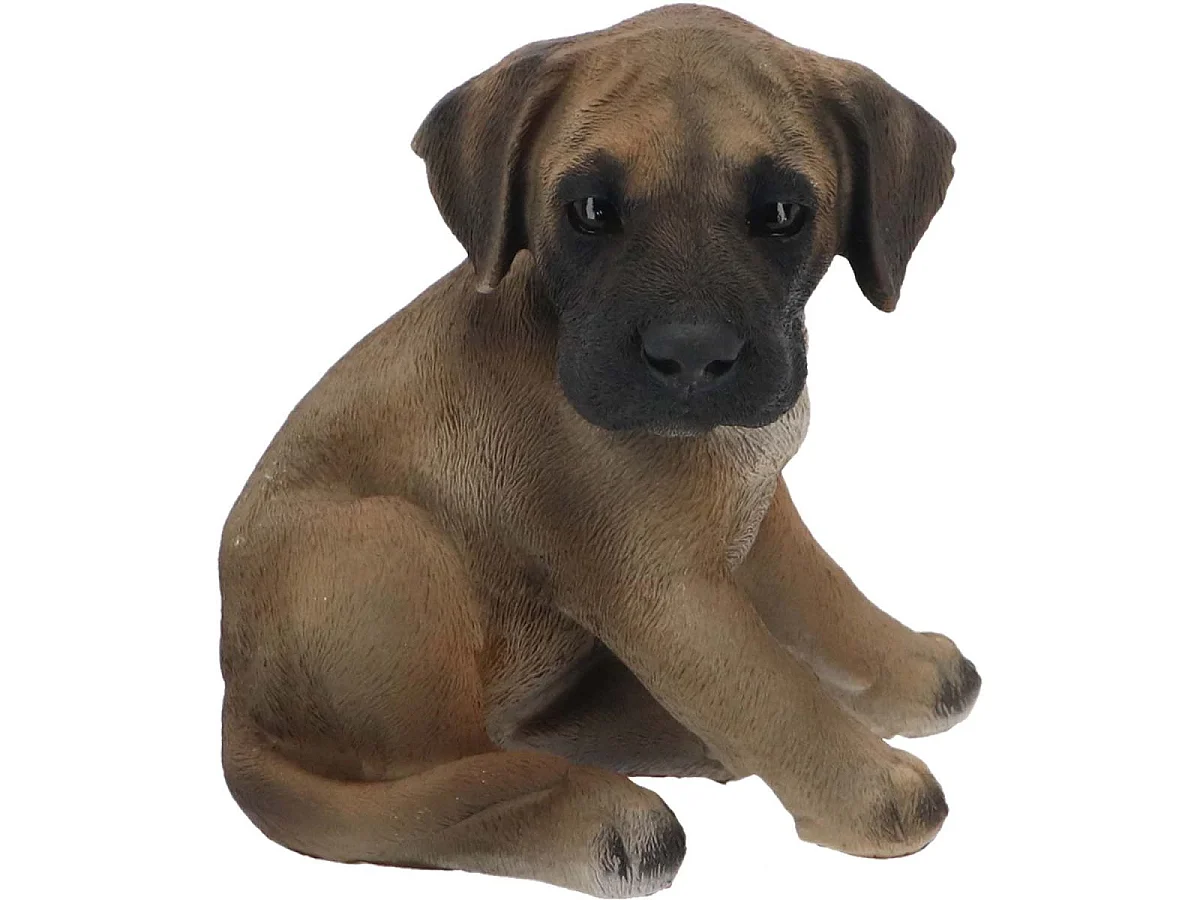 Chiot dogue allemand assis en résine