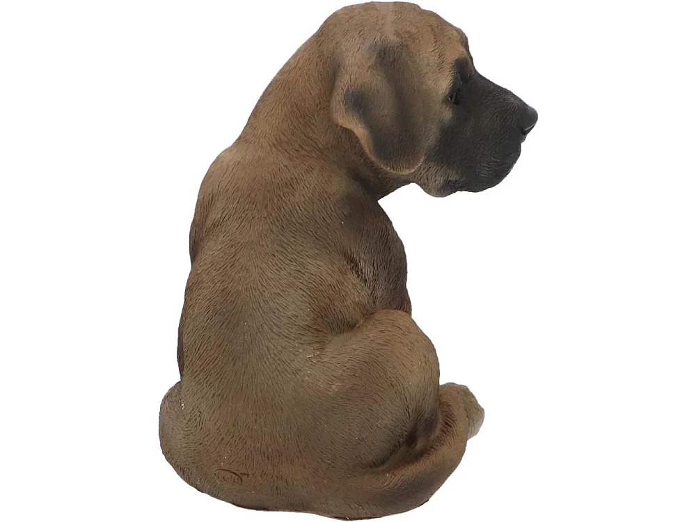 Chiot dogue allemand assis en résine