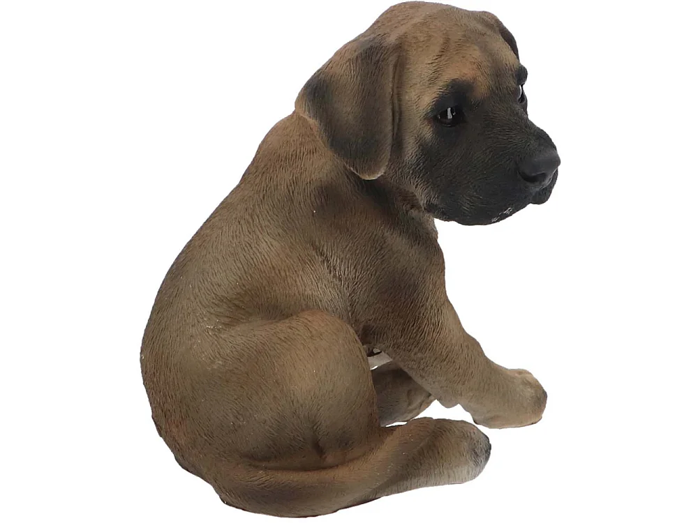 Chiot dogue allemand assis en résine