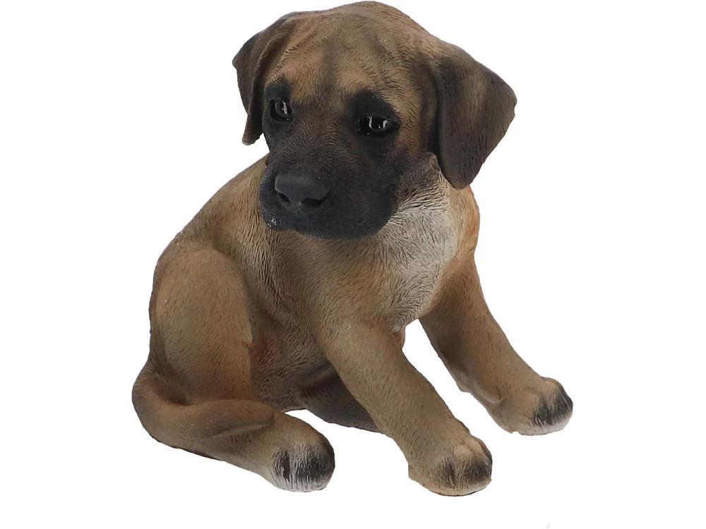 Chiot dogue allemand assis en résine