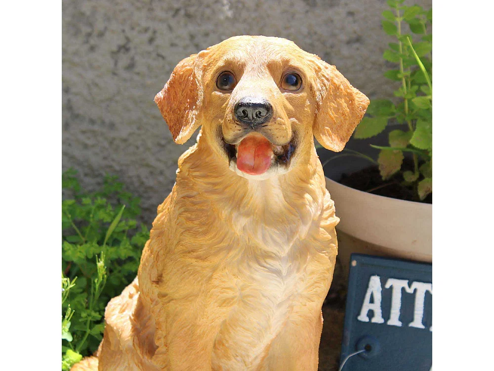 Cane Golden Retriever in resina Sitting