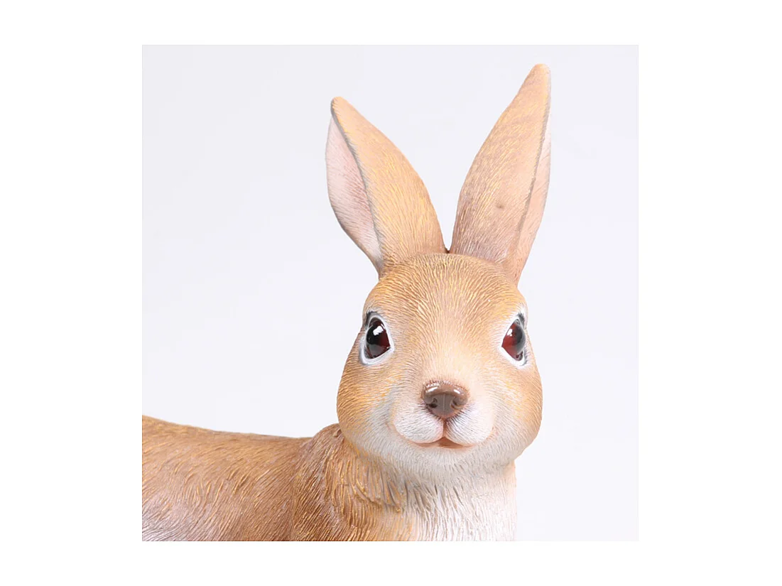 Lièvre réaliste en résine Allongé