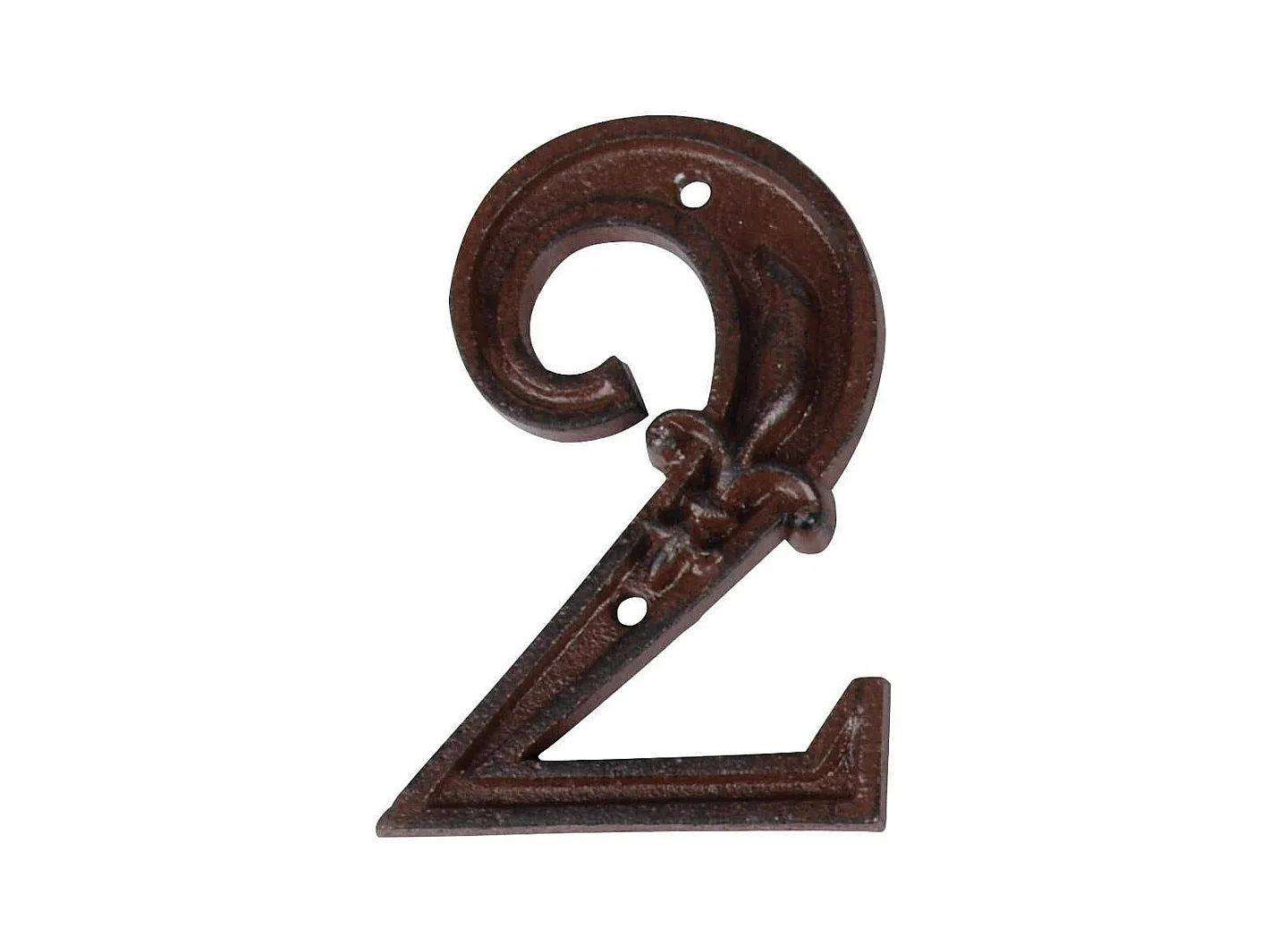 Numéro de maison en fonte Chiffre 2