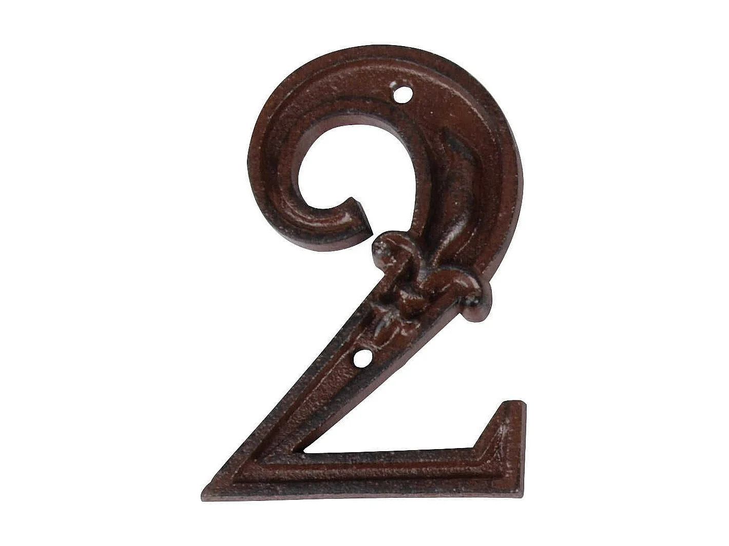 Numéro de maison en fonte Chiffre 2