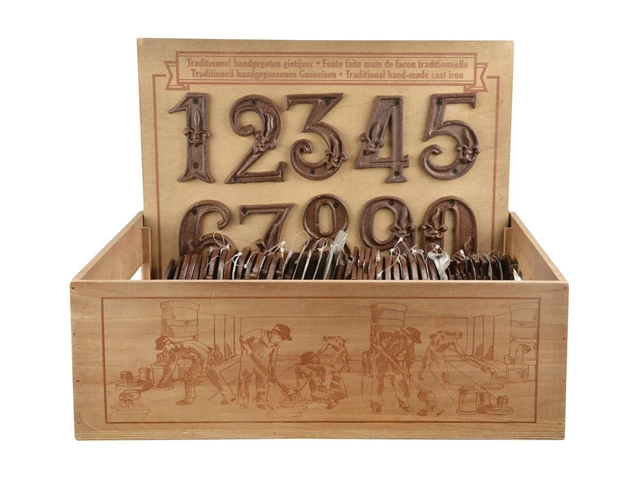 Numéro de maison en fonte Chiffre 2