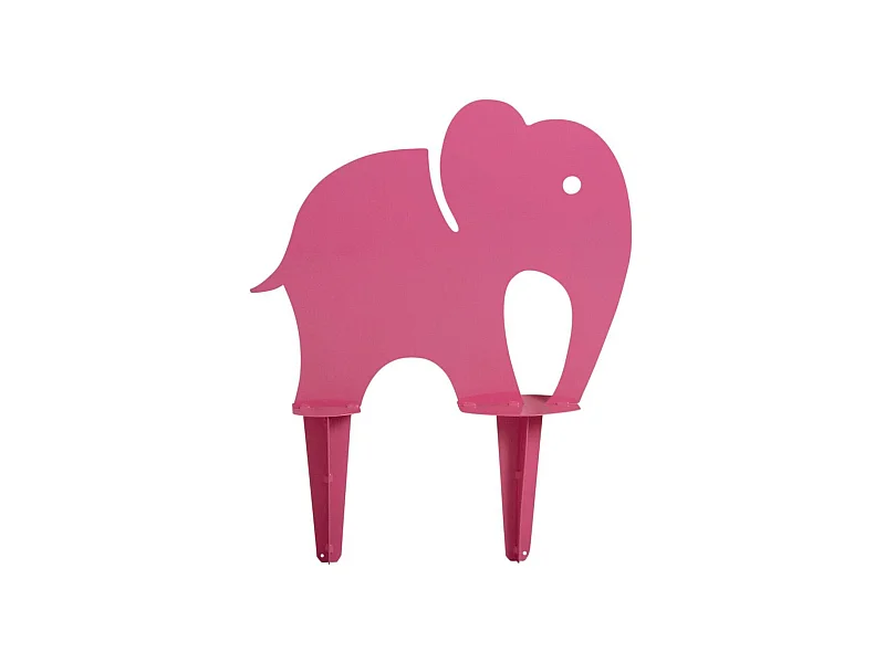 Eléphant rose déco en fer