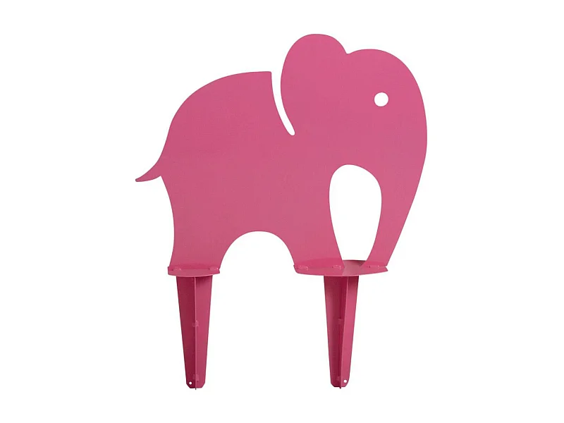 Eléphant rose déco en fer