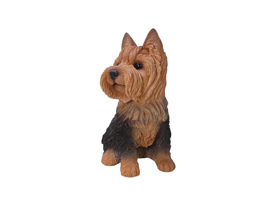 Yorkshire assis en résine 18 cm