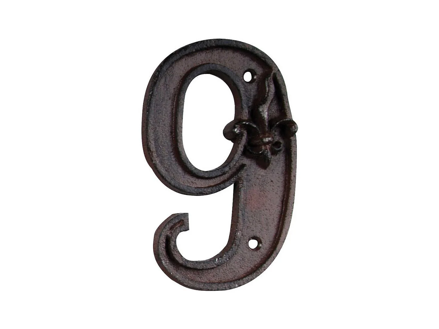 Numéro de maison en fonte Chiffre 9